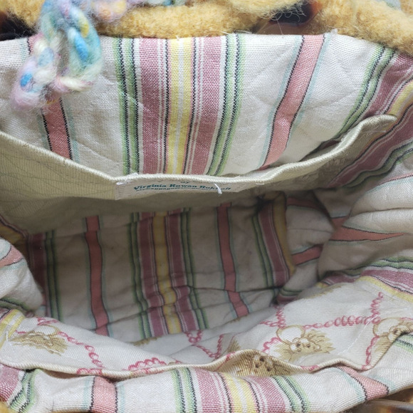 Handmade Felted Wool Purse Large Flower Tote Virginia Rowan Rokholt Art 1990s - Picture 9 of 10